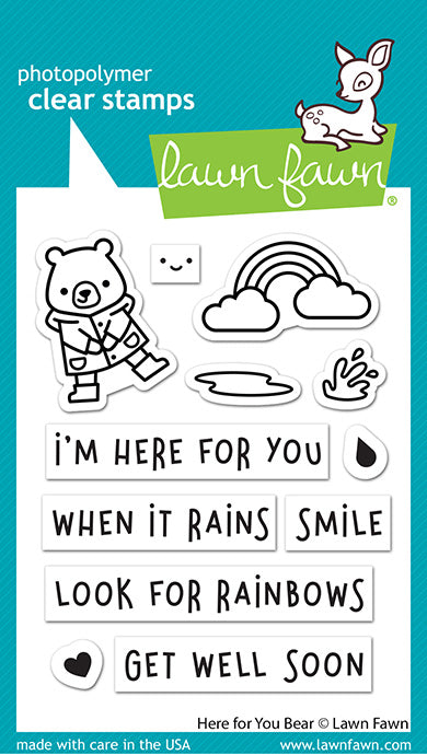 Lawn Fawn - Here for you Bear - Clear Stamp 3x4