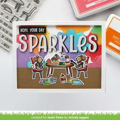 Lawn Fawn - Just add Glitter - Clear Stamp 4x6