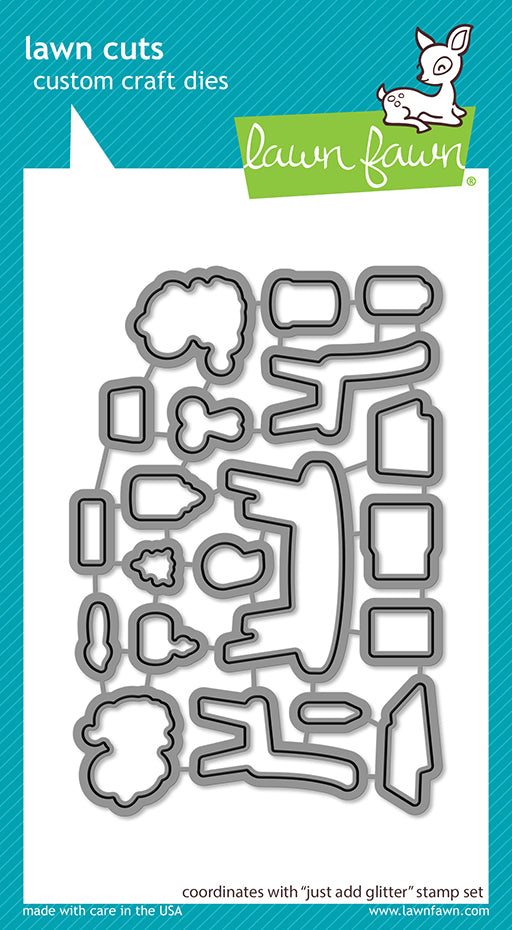 Lawn Fawn - Just add Glitter - Stanzen
