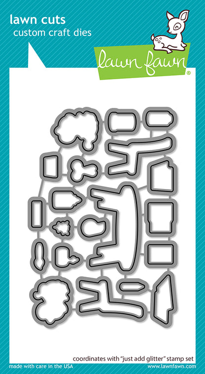 Lawn Fawn - Just add Glitter - Stanzen