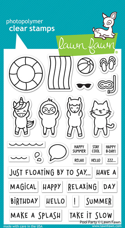 Lawn Fawn - Pool Party - Clear Stamp 4x6