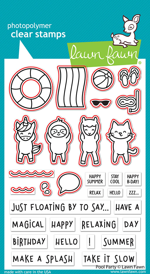 Lawn Fawn - Pool Party - Stanzen