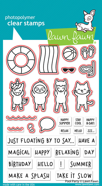 Lawn Fawn - Pool Party - Stanzen