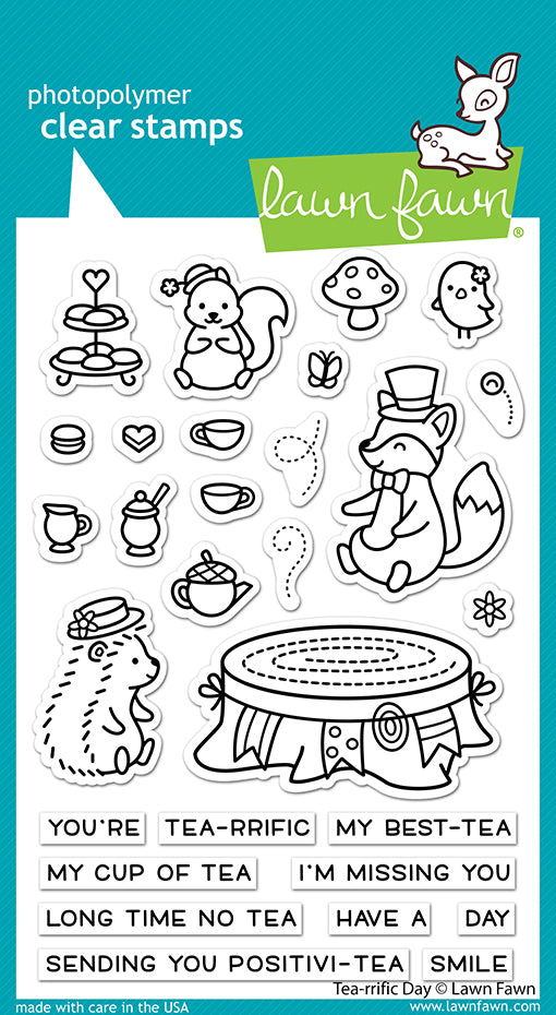 Lawn Fawn - Tea-rrific Day - Clear Stamp 4x6