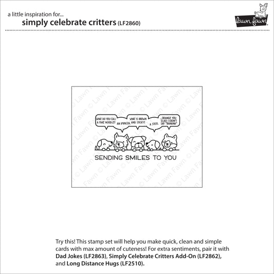 Lawn Fawn - Simply celebrate Critters - Clear Stamp 4x6