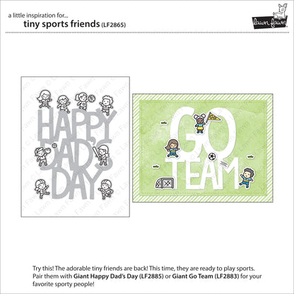 Lawn Fawn - Tiny Sport Friends - Clear Stamp 3x4