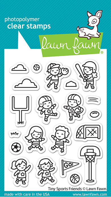 Lawn Fawn - Tiny Sport Friends - Clear Stamp 3x4