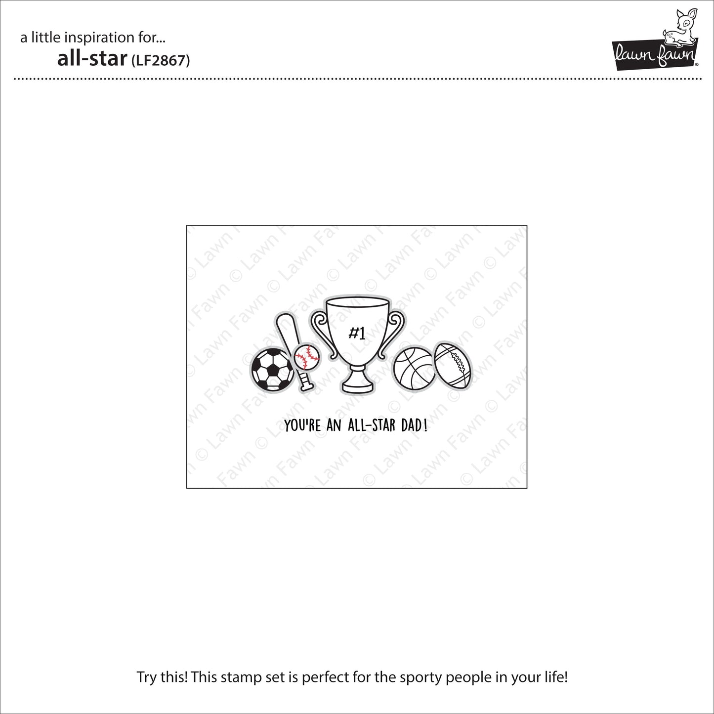 Lawn Fawn - All-Star - Clear Stamp 4x6