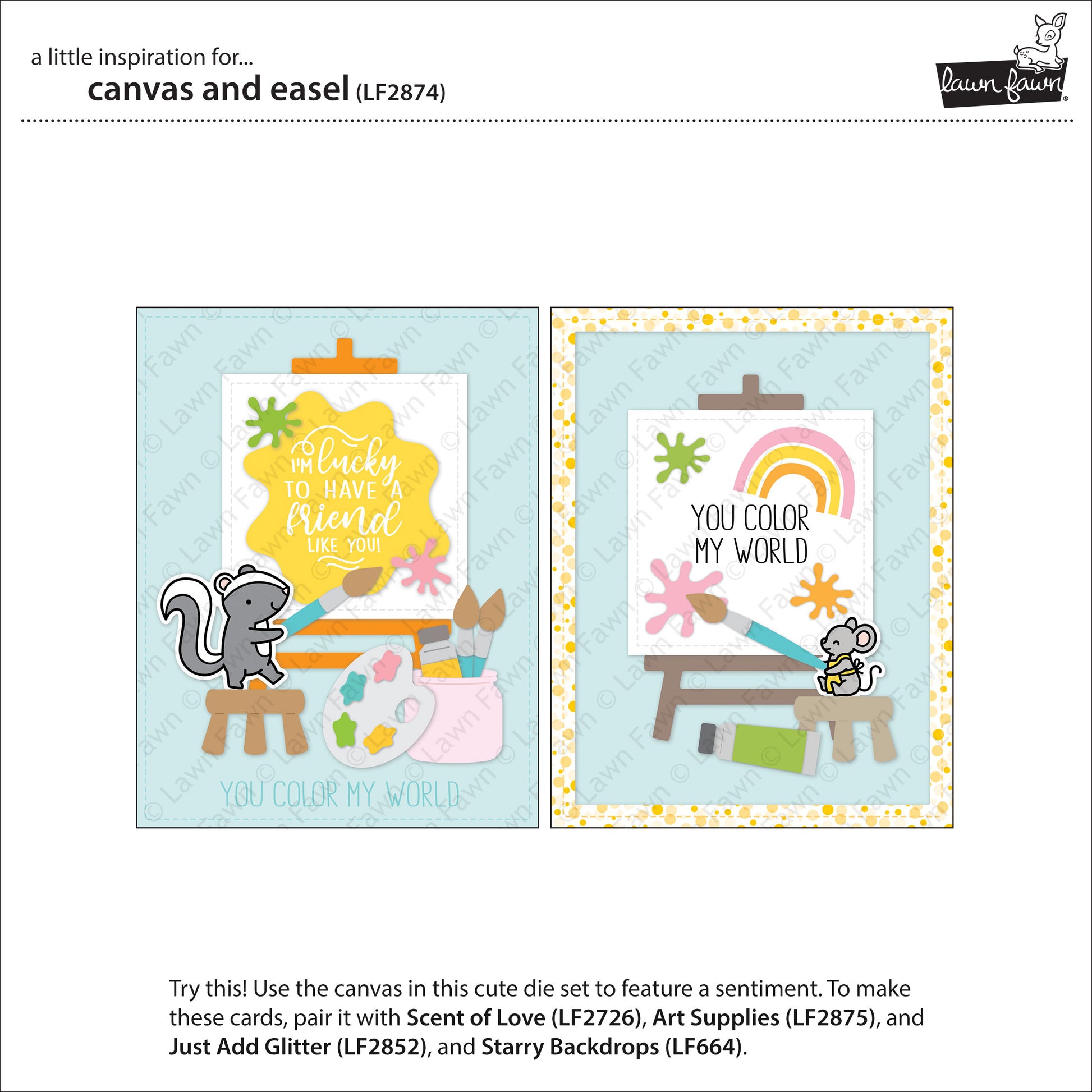 Lawn Fawn - Canvas and Easel - Stand Alone Stanzschablone