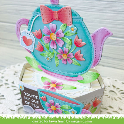 Lawn Fawn - Stitched Teapot - Stand Alone Stanzschablone