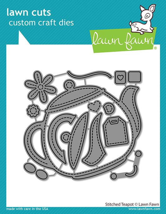 Lawn Fawn - Stitched Teapot - Stand Alone Stanzschablone