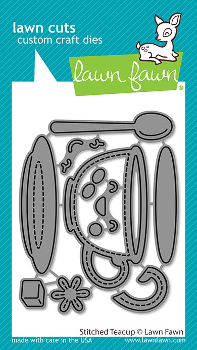Lawn Fawn - Stitched Teacup - Stand Alone Stanzschablone