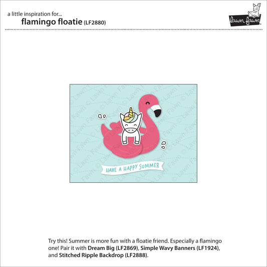 Lawn Fawn - Flamingo Floatie - Stand Alone Stanze
