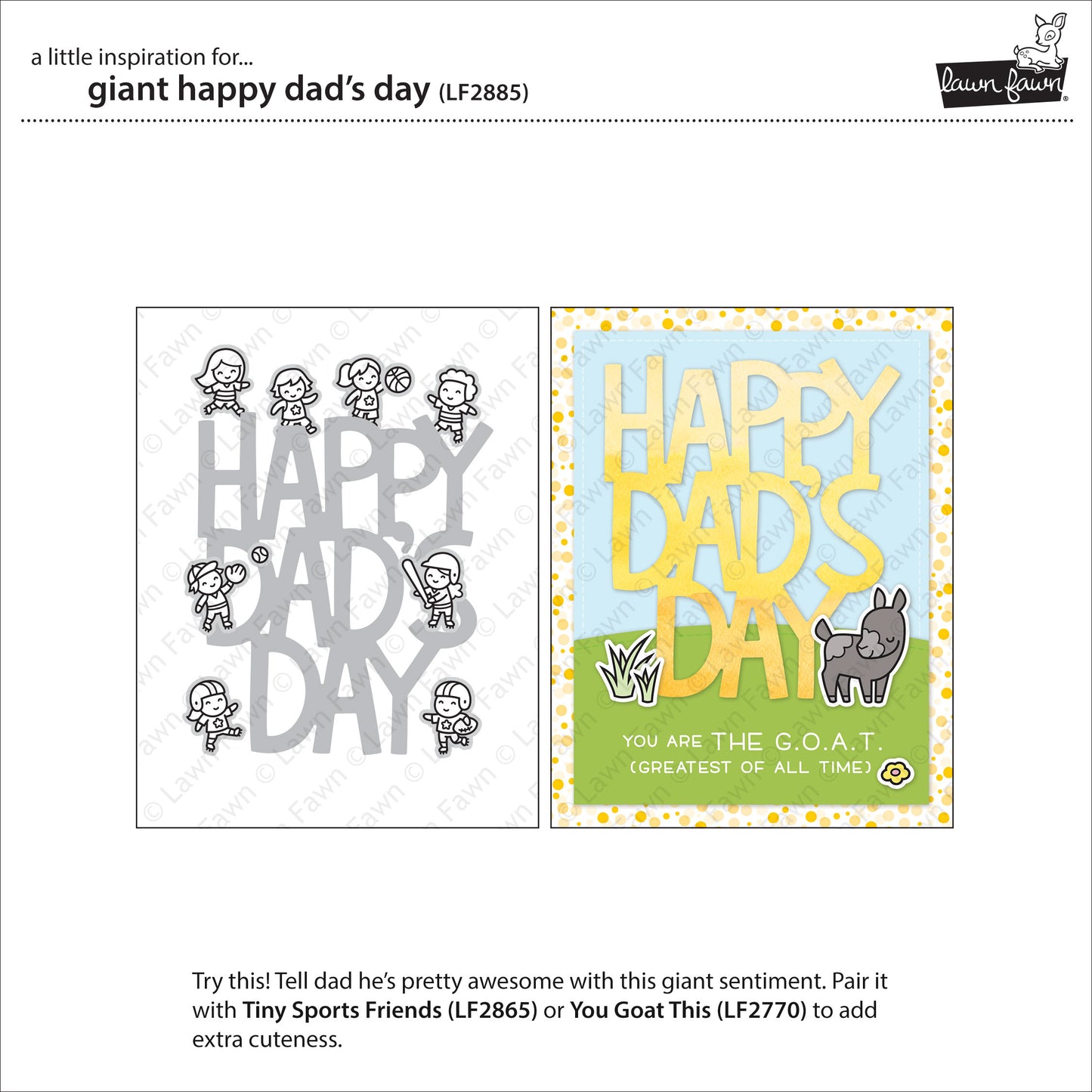 Lawn Fawn - Giant Happy Dad's Day - Stand Alone Stanze