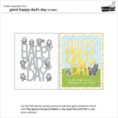 Lawn Fawn - Giant Happy Dad's Day - Stand Alone Stanze