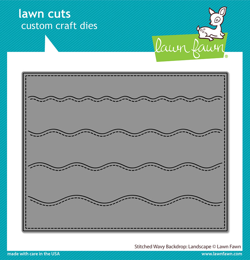 Lawn Fawn - Stitched Wavy Backdrop: Landscape - Stand Alone Stanze