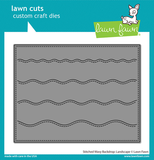 Lawn Fawn - Stitched Wavy Backdrop: Landscape - Stand Alone Stanze