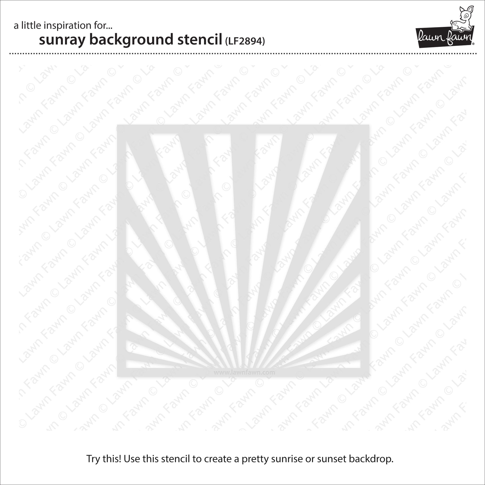 Lawn Fawn - sunray background - Stencil