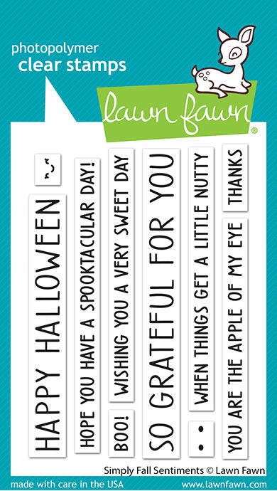 Lawn Fawn - Simply Fall Sentiments - Clear Stamps 3x4