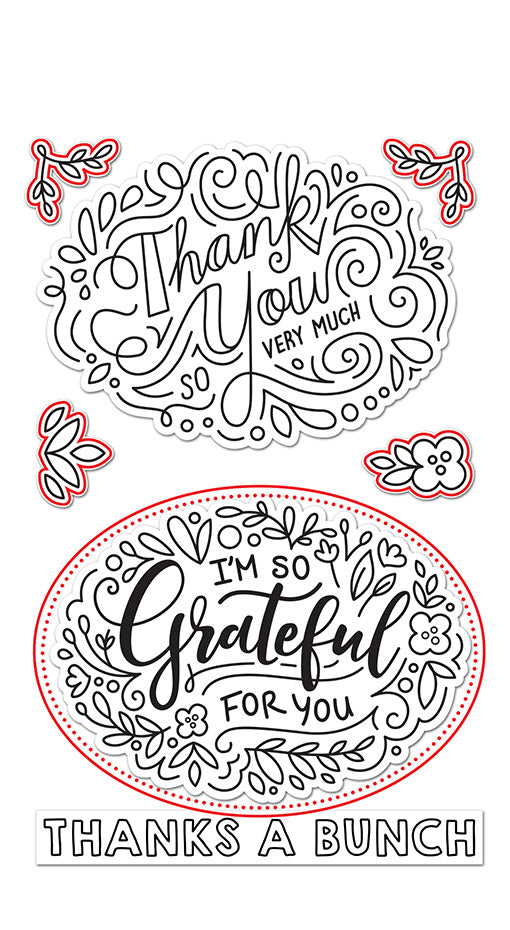 Lawn Fawn - Giant Thank you Messages - Stanzen