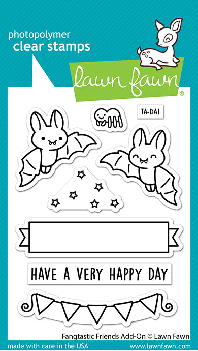 Lawn Fawn - Fangtastic Friends Add-on - Clear Stamps 3x4