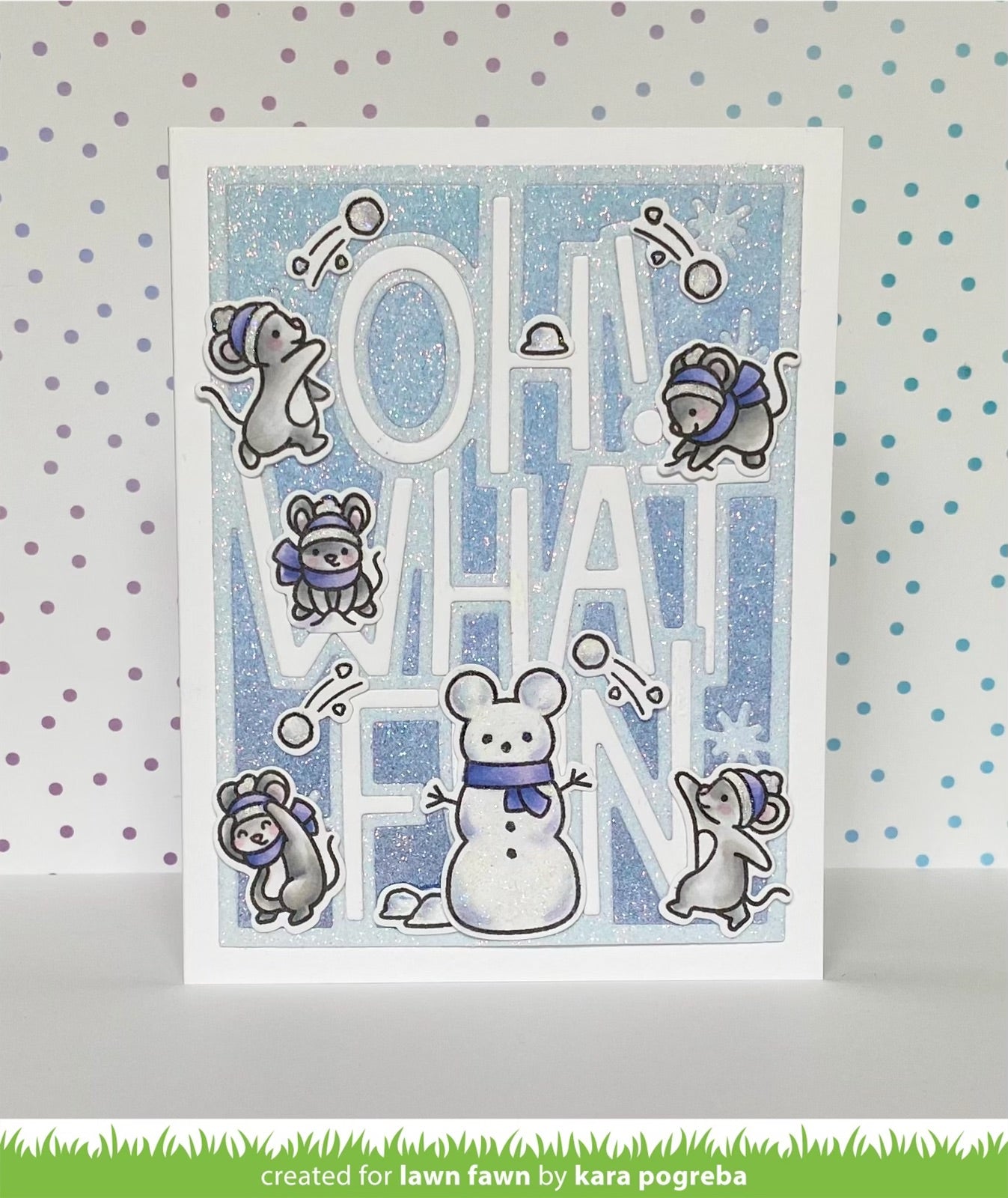 Lawn Fawn - Snowball Fight - Clear Stamps 4x6