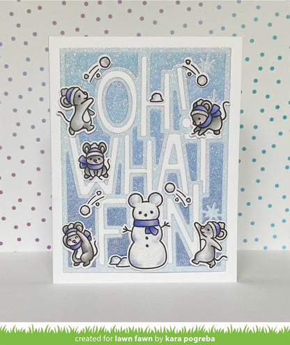 Lawn Fawn - Snowball Fight - Clear Stamps 4x6
