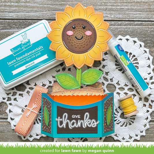 Lawn Fawn - Magic Iris Sunflower Add-on - Stand alone Stanzen