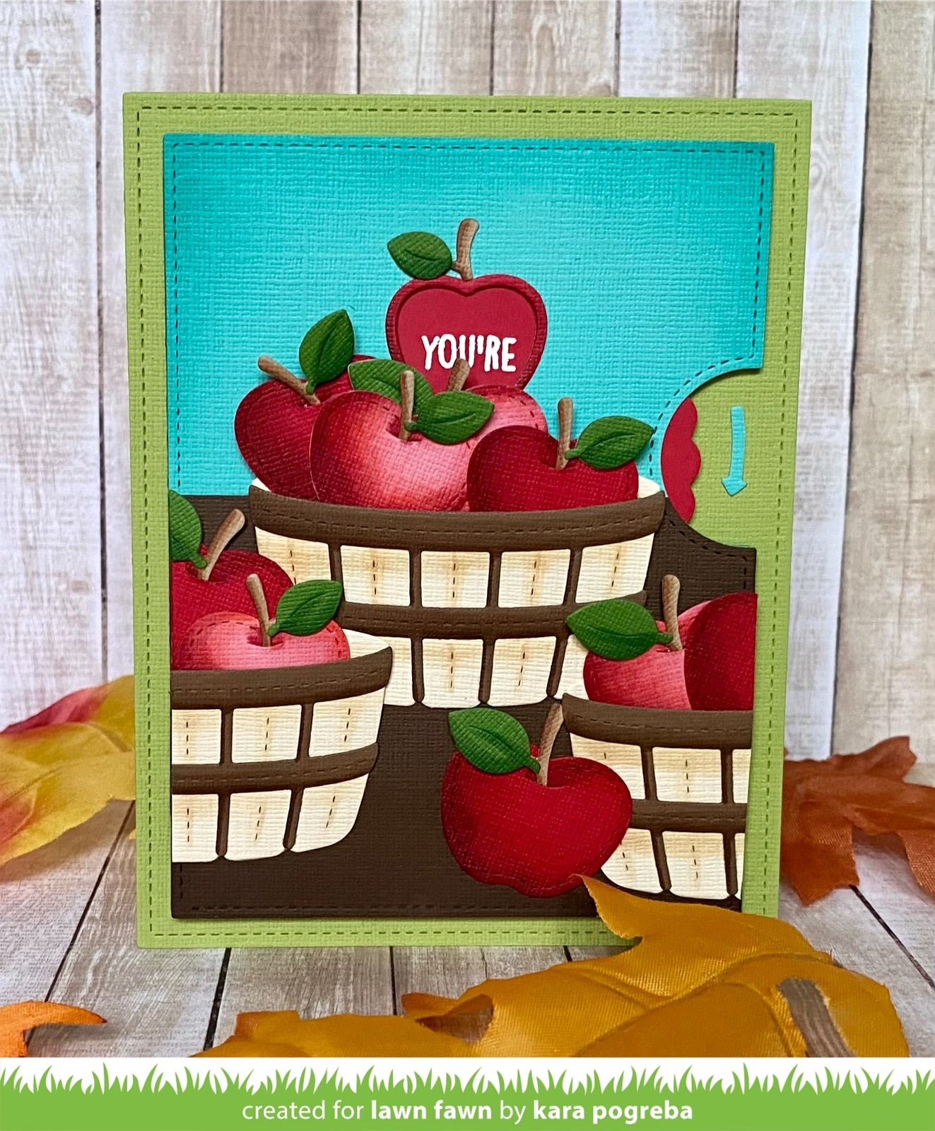 Lawn Fawn - Reveal Wheel Apple Add-on - Stand alone Stanzen