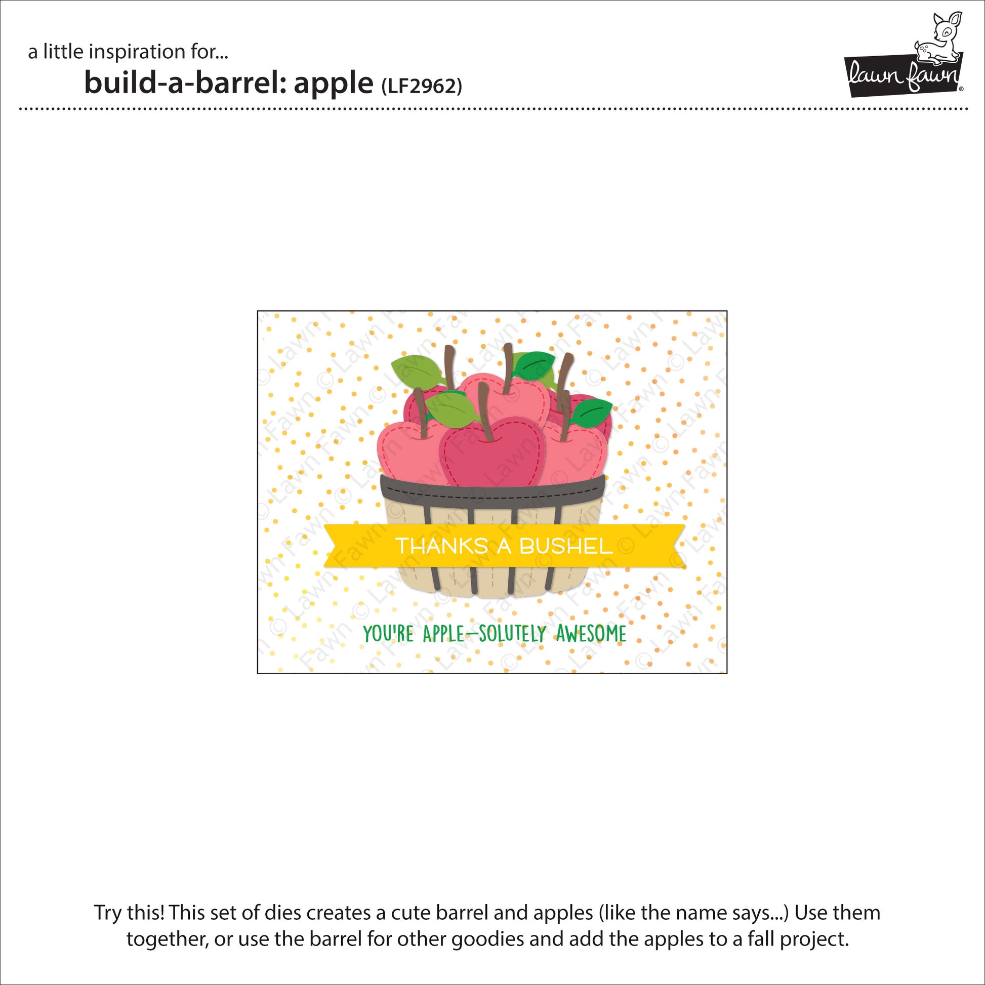 Lawn Fawn - Build-a-barrel: Apple - Stand alone Stanzen