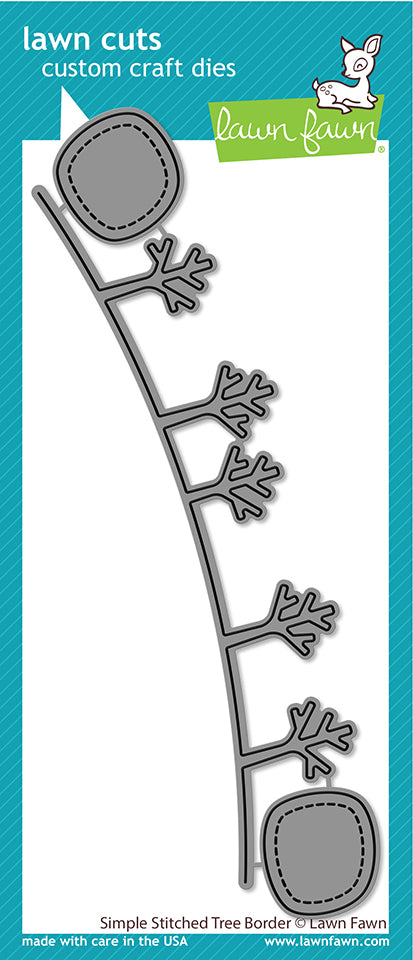 Lawn Fawn - Simple stitched Tree Border - Stand alone Stanzen