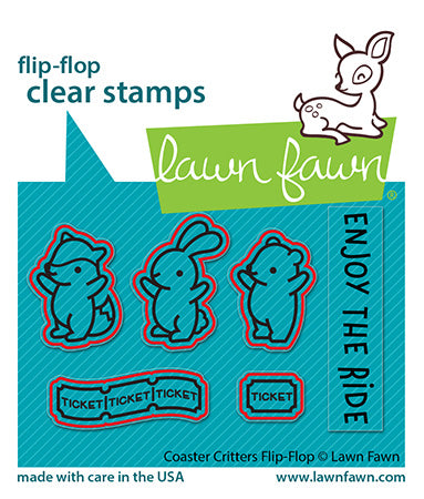 Lawn Fawn - Coaster Critters Flip-Flop - Stanzen