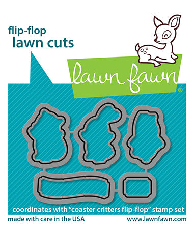 Lawn Fawn - Coaster Critters Flip-Flop - Stanzen