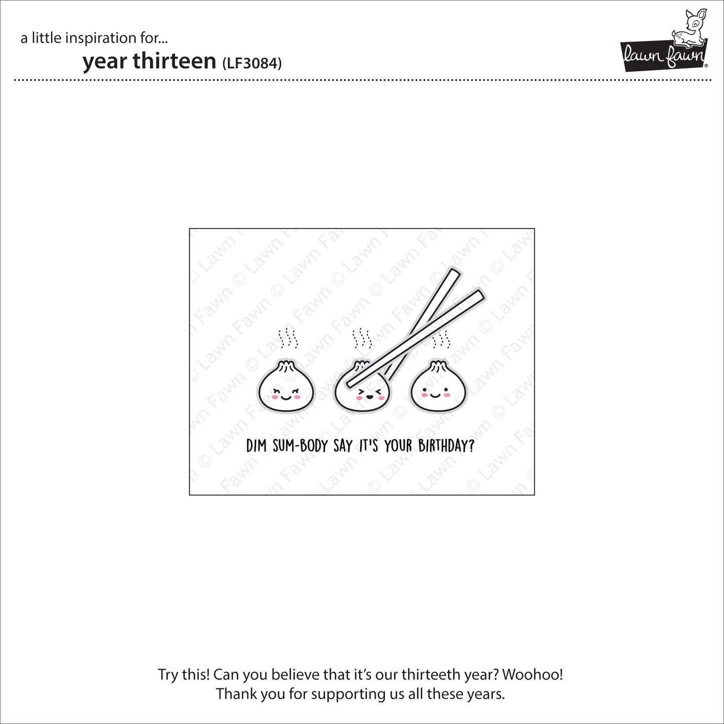 Lawn Fawn - Year Thirteen - Clear Stamps 2x3