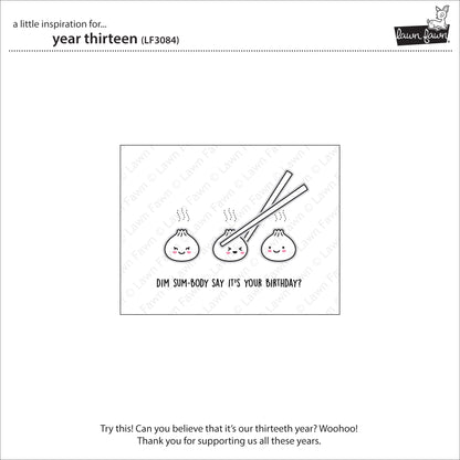 Lawn Fawn - Year Thirteen - Clear Stamps 2x3