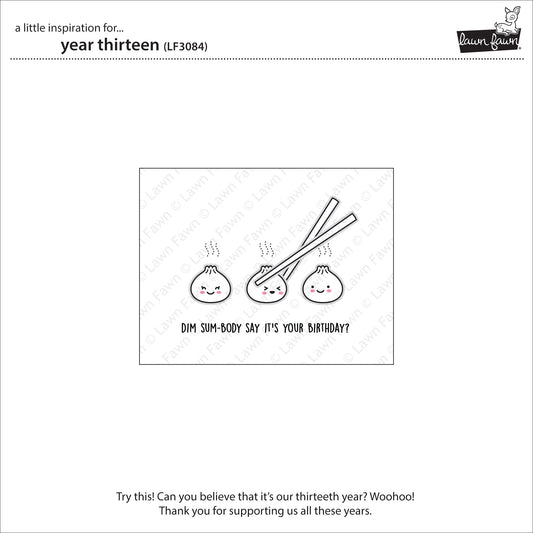 Lawn Fawn - Year Thirteen - Clear Stamps 2x3