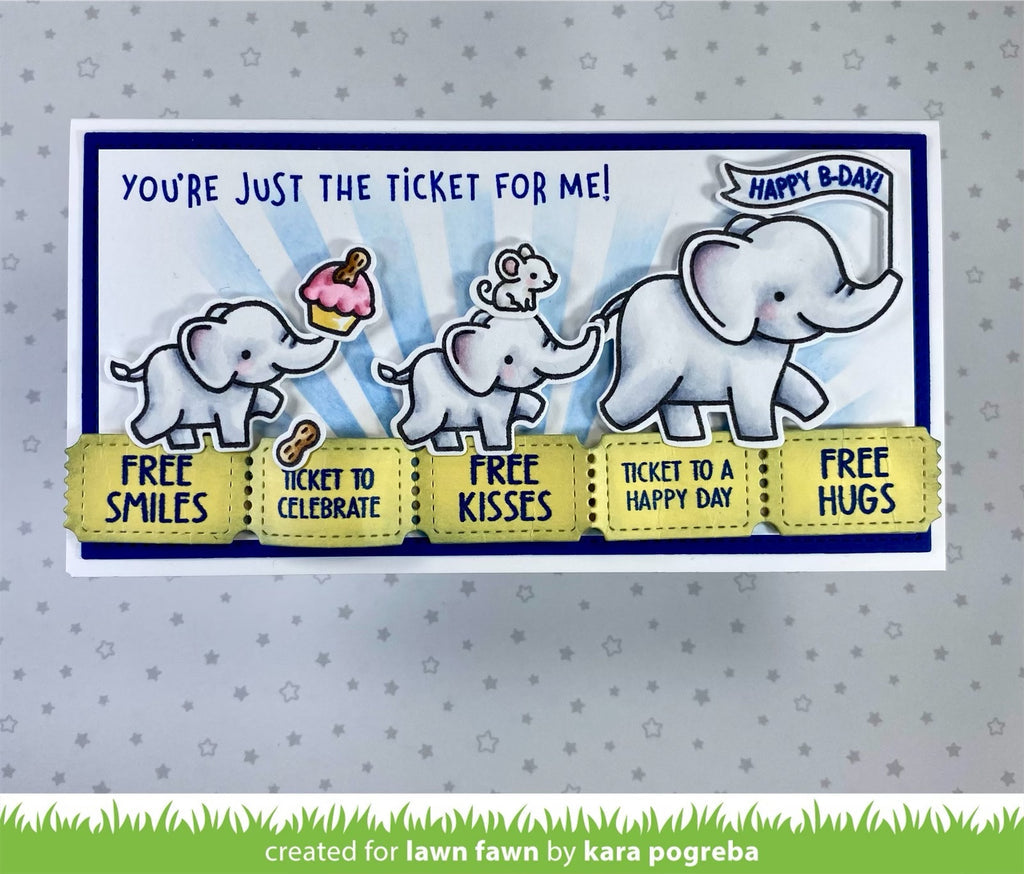 Lawn Fawn - Raffle Tickets - Stand Alone Stanze