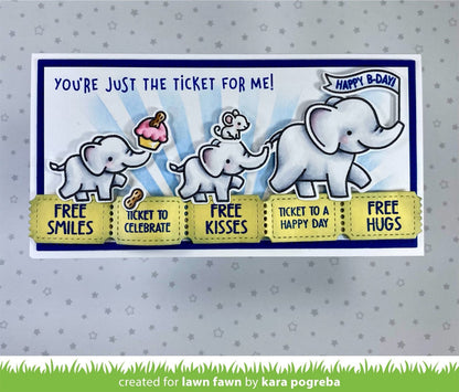 Lawn Fawn - Raffle Tickets - Stand Alone Stanze