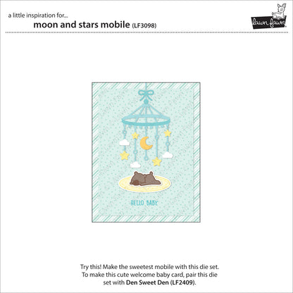 Lawn Fawn - Moon and Stars Mobile - Stand Alone Stanze