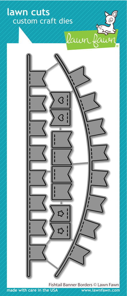 Lawn Fawn - Fishtail Banner Borders - Stand Alone Stanze
