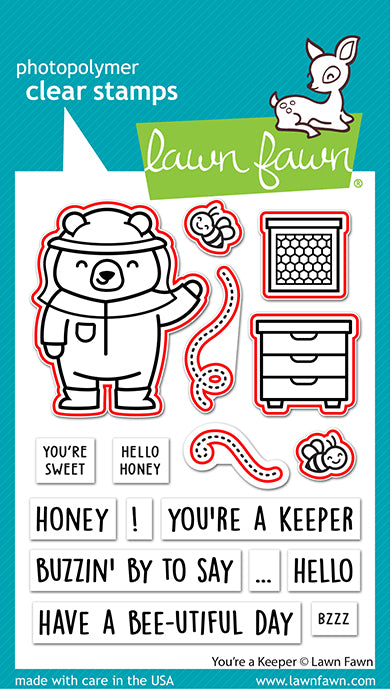 Lawn Fawn You're a keeper Outline Stanzen