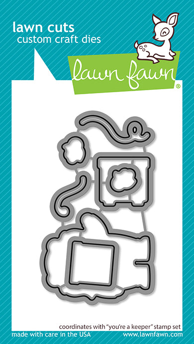 Lawn Fawn You're a keeper Outline Stanzen