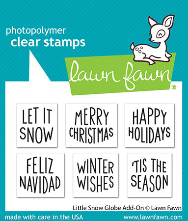 Lawn Fawn - Little snow globe Add-on - clear stamp set 2x3