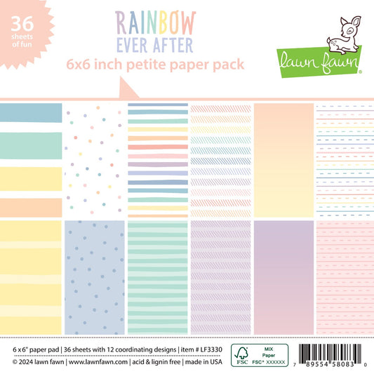 Lawn Fawn Rainbow ever after Petite Paper Pack (3 Pack)