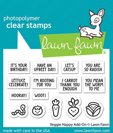 Lawn Fawn - Veggie happy Add-on - Clear Stamp Set 2x3