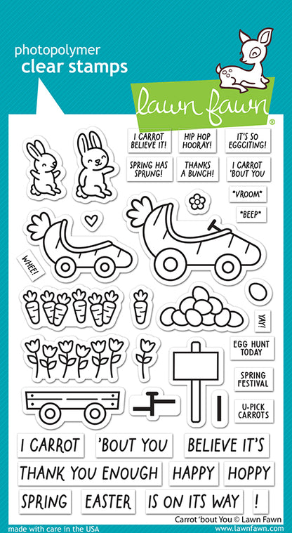 Lawn Fawn Carrot 'bout you Clear Stamp Set 4x6