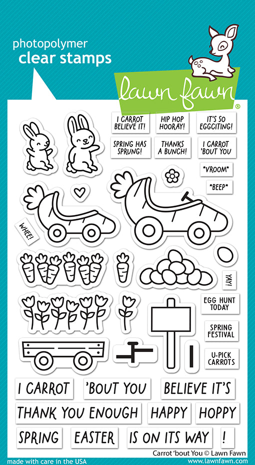 Lawn Fawn Carrot 'bout you Clear Stamp Set 4x6