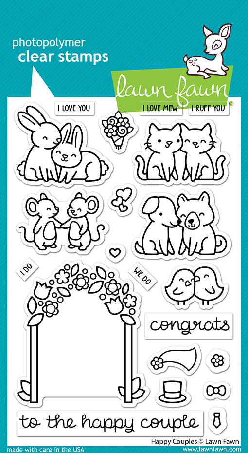 Lawn Fawn Happy couples Clear Stamp Set 4x6