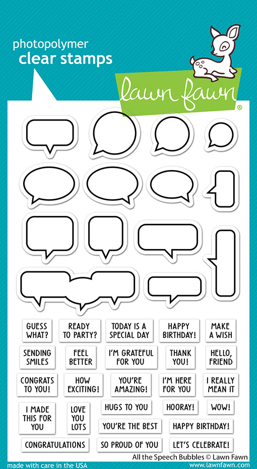 Lawn Fawn All the speech bubbles Clear Stamp Set 4x6