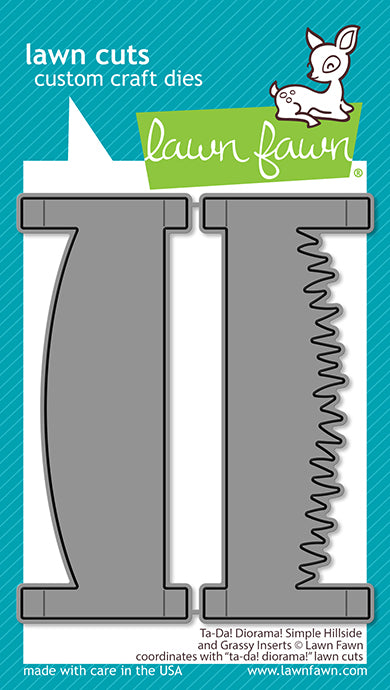 Lawn Fawn - Ta-da! Diorama! Simple hillside and grassy inserts - Stand alone Stanzschablone